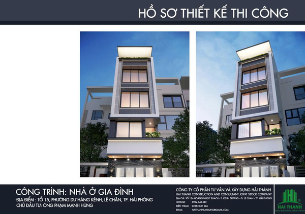 Mẫu thiết kế nhà phố 5 tầng ngang 5m tại Hải Phòng đẹp năm 2026